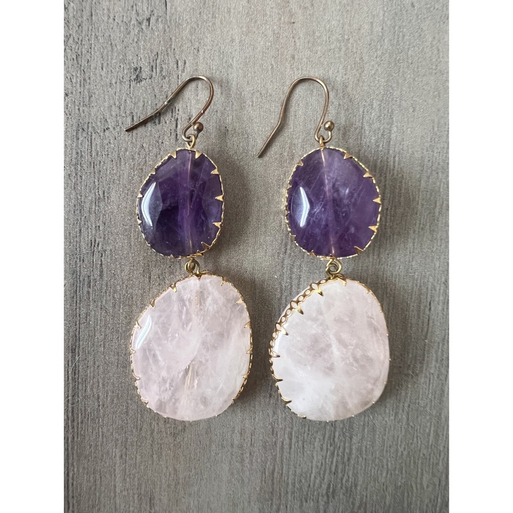 BaubleBar Pink/Purple Stone Earrings